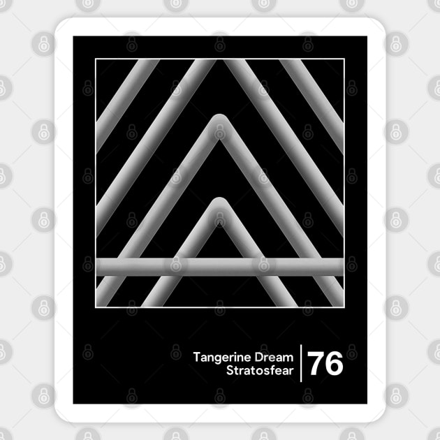 Tangerine Dream - Stratosfear / Minimal Style Graphic Design Sticker by saudade
